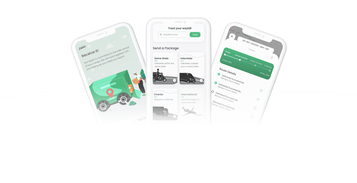 ABC Logistics mobile app — track and send packages